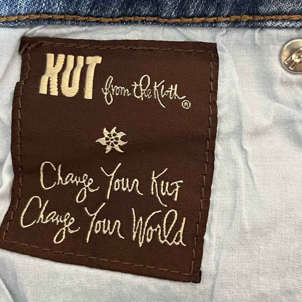 Kut From The Kloth Jeans Women's 8 Blue Catherine Boyfriend Straight Mid Rise - Picture 15 of 16